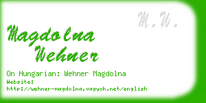 magdolna wehner business card